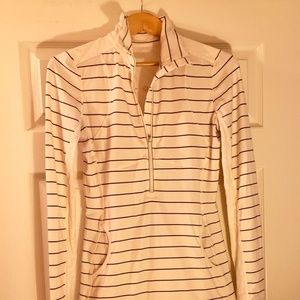 Lululemon Define Jacket in Cream Stripe - 8/10